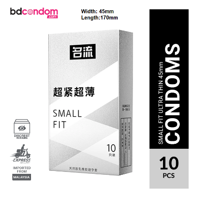 Picture of Celebrity Small Fit Condom 45mm Ultra Thin Plain Silver Condom - 10Pcs Pack(From Malaysia)