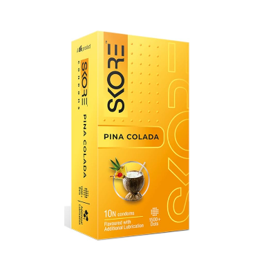 Picture of Skore Pinacolada 1500+ Dotted and Flavored Condom - 10Pcs Pack(India)