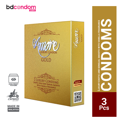 Picture of Amore Gold Luxury Condom - 3Pcs Pack