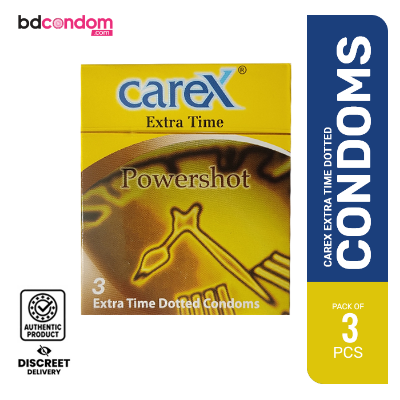 Picture of Carex Extra Time Powershot Dotted Condom - 3Pcs Pack(Made In Malaysia)