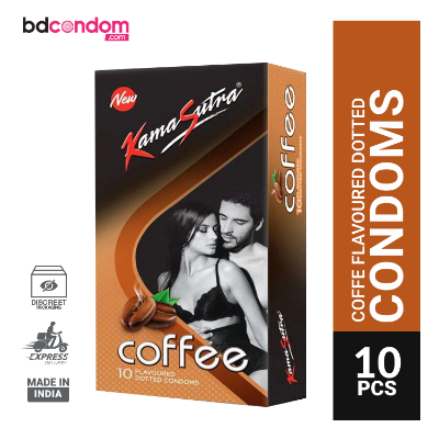 Picture of KamaSutra Coffee Flavoured Dotted Condoms - 10pcs Pack(India)