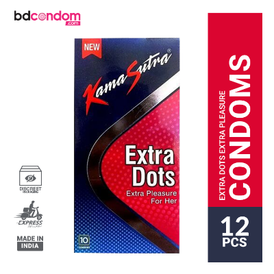 Picture of Kamasutra Extra Dots Extra Pleasure Condom - 10Pcs Pack