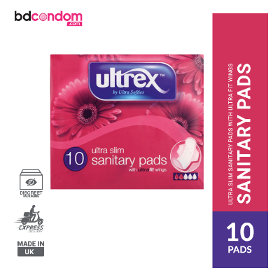 Picture of Ultrex Ultra Slim Sanitary Pads with Wings - 10pcs Pads(UK)