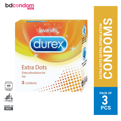 Picture of Durex Extra Dotted Condoms for Men - 3Pcs Pack(India)