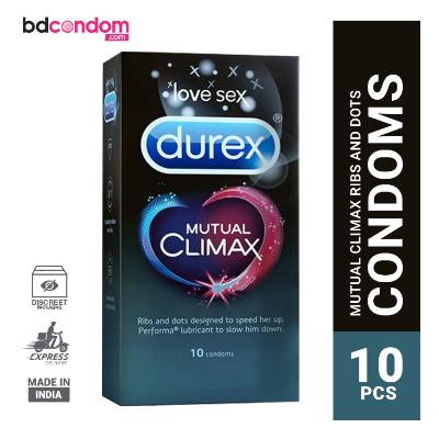 Picture of Durex Mutual Climax Dotted and Ribbed Condom - 10Pcs Pack(India)