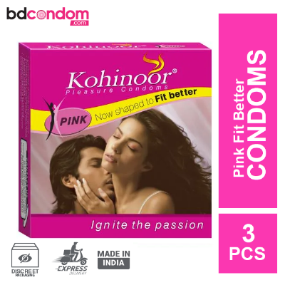 Picture of Kohinoor Pink Fit Better Condoms - 3Pcs Pack(India)