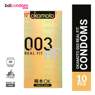 Picture of Okamoto 003 Real Fit Ultra Thinnest 0.03 mm Premium Snug Fit Condom - 10pcs Pack(Made In Japan)