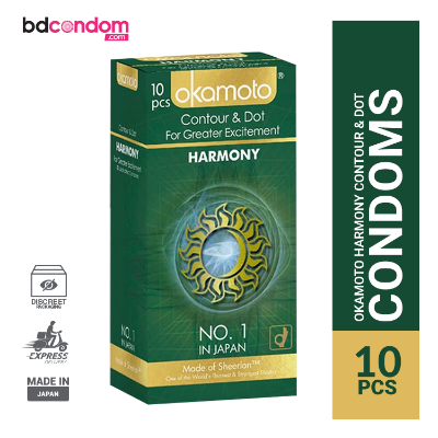 Picture of Okamoto Harmony Countor and Dotted Condom - 10Pcs Pack(Japan)