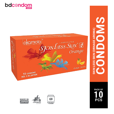 Picture of Okamoto Skinless Skin - Orange Dotted Condom - 10Pcs Pack(Japan)