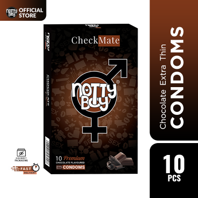 Picture of Nottyboy Checkmate Chocolate Flavoured Condom - 10Pcs Pack(India)