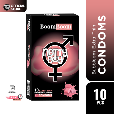Picture of NottyBoy BoomBoom Bubblegum Extra Thin Flavoured Condom - 10Pcs Pack(India)