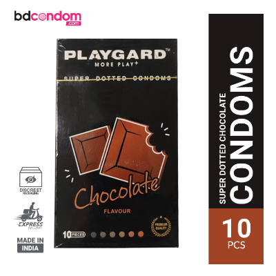 Picture of Playgard Chocolate Flavoured More Play - SUPER DOTTED Condom - 10Pcs Pack(India)