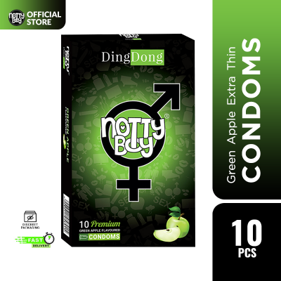 Picture of NottyBoy DingDong Green Apple Flavoured Condom - 10Pcs Pack(India)