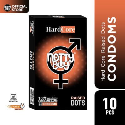 Picture of NottyBoy HardCore Raised Dots Chocolate Flavored Condom - 10Pcs Pack(India)