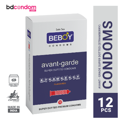 Picture of Beboy Avant-Grade Super Dotted Condom (Strawberry Flavour) - 12Pcs Pack(India)