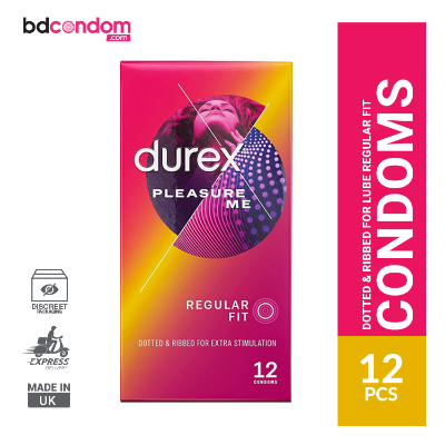 Picture of Durex Pleasure Me Regular Fit Ribbed & Dotted Condoms - 12Pcs Pack(UK)