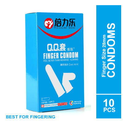 Picture of QQ Finger Small Condom Feel Better Than Wearing Nothing (Cool Mint) Condoms - 10pcs Pack