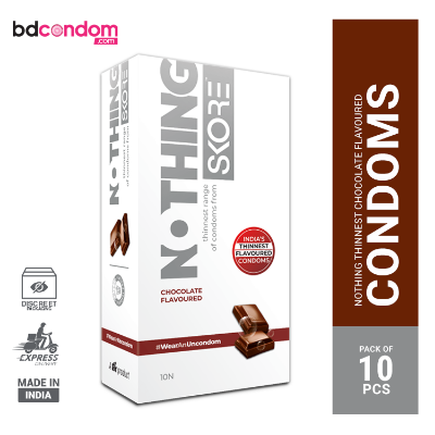 Picture of Skore Nothing Chocolate Thinnest Pleasure Condom - 10Pcs Pack(India)