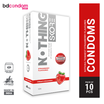 Picture of Skore Nothing Strawberry Thinnest Pleasure Condom - 10Pcs Pack(India)