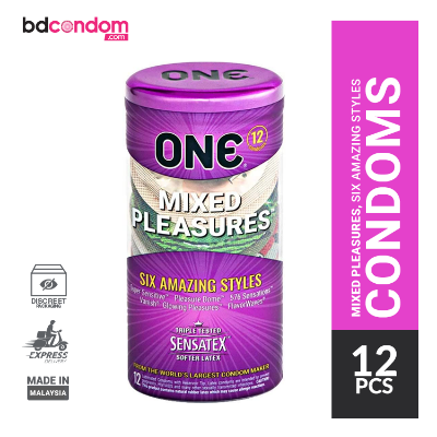 Picture of ONE Mixed Pleasures Six Amazing Styles Condom - 12Pcs Pack(Malaysia)