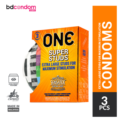 Picture of ONE Super Studs Extra Large Studs for Maximum Stimulation Condom - 3Pcs Jar(Malaysia)