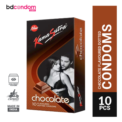 Picture of Kamasutra Chocolate Flavor Dotted Condom - 10Pcs Pack(India)