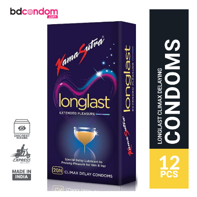 Picture of KamaSutra Longlast Climax Dotted Extended Pleasure Condoms - 12's Pack (India)