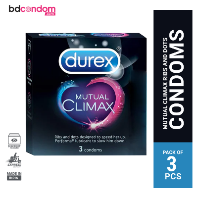 Picture of Durex Mutual Climax Dotted and Ribbed Condom - 3Pcs Pack(India)