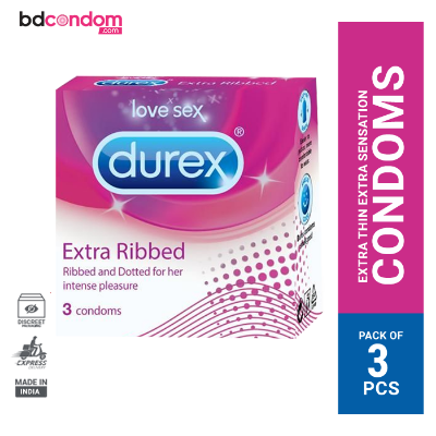 Picture of Durex Extra Ribbed and Dotted Condom for Men - 3Pcs Pack(India)