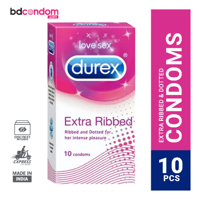 Picture of Durex Extra Ribbed and Dotted Condom for Men - 10Pcs Pack(India)
