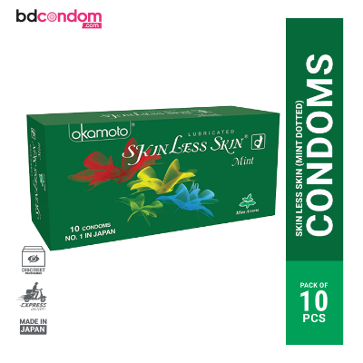 Picture of Okamoto Skinless Skin - Mint Dotted Condom - 10Pcs Pack(Japan)