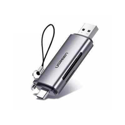 Picture of UGREEN 50706 USB-C/USB-A Card Reader (Silver) CM185