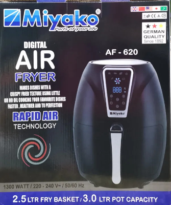 Picture of Miyako Digital Electric Air Fryer | Model : AF-620 | 2.5 Ltr Fry Basket | 3.0 Ltr Pot Capacity