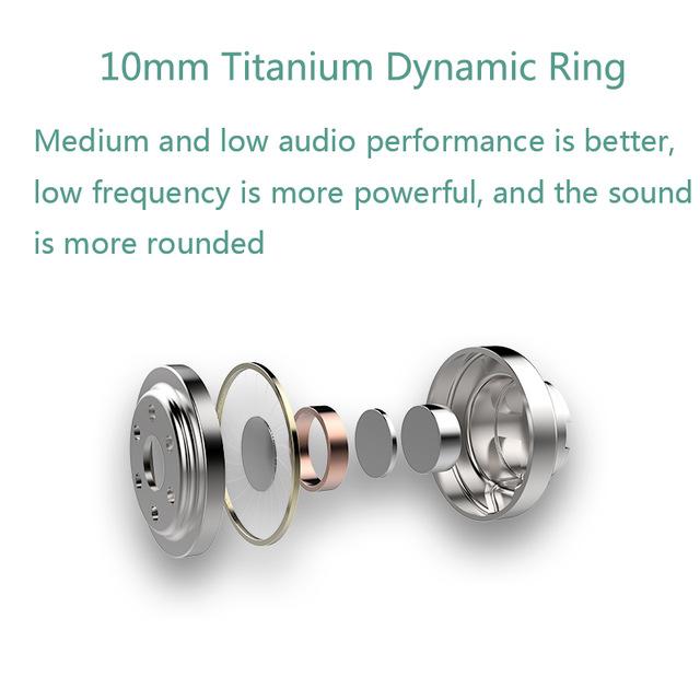 Picture of UiiSii HM13 Wired Noise Cancelling Dynamic Heavy Bass Music Metal In-ear with Mic Earphone - Headphone - Headphone