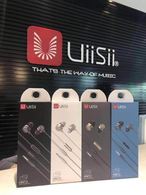 Picture of UiiSii HM13 Wired Noise Cancelling Dynamic Heavy Bass Music Metal In-ear with Mic Earphone - Headphone - Headphone