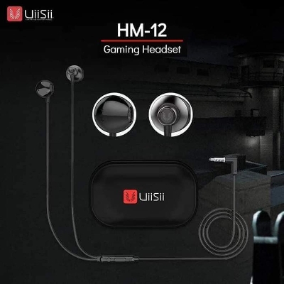 Picture of Uiisii Hm12 Half In-Ear Headset Metal Bass Music Earphone Wired Headphones With Mic And Pouch Bag - Headphone - Headphone - Ear Phone - Earphone - Headphone