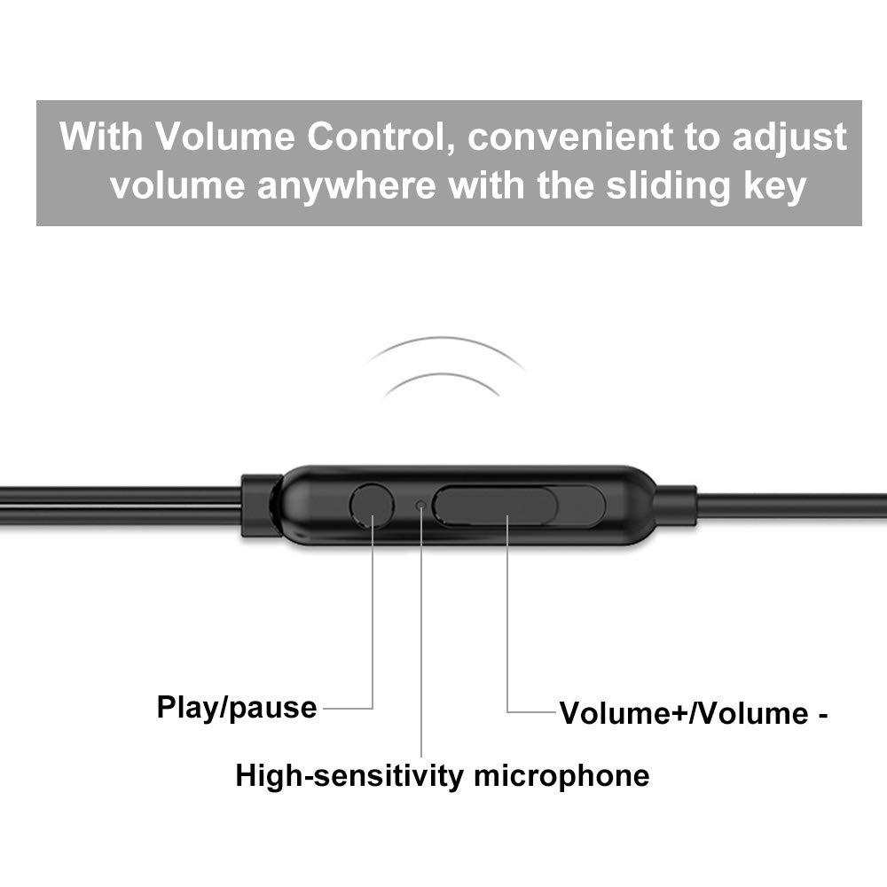 Picture of Uiisii Hm12 Half In-Ear Headset Metal Bass Music Earphone Wired Headphones With Mic And Pouch Bag - Headphone - Headphone - Ear Phone - Earphone - Headphone