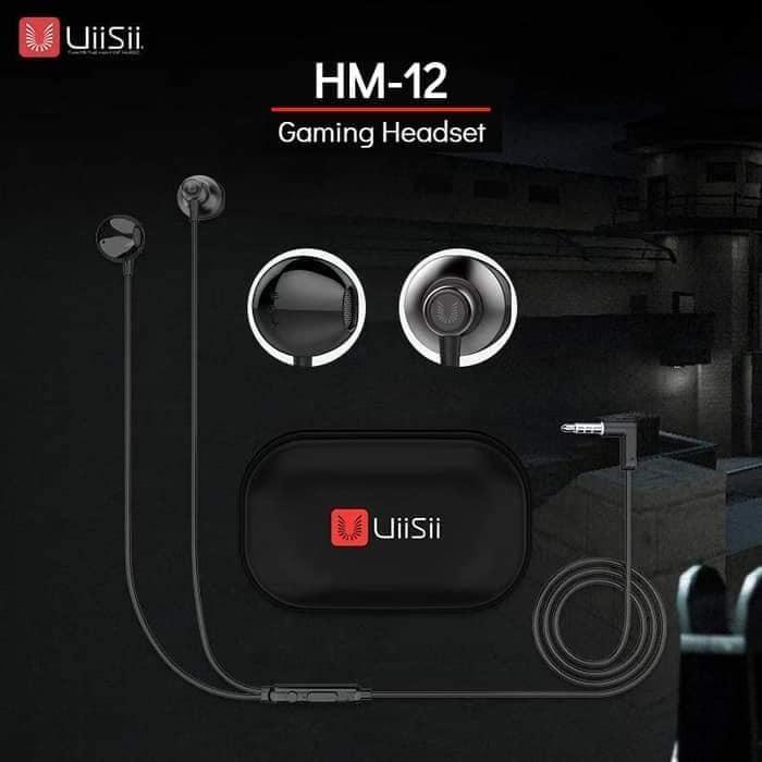 Picture of Uiisii Hm12 Half In-Ear Headset Metal Bass Music Earphone Wired Headphones With Mic And Pouch Bag - Headphone - Headphone - Ear Phone - Earphone - Headphone