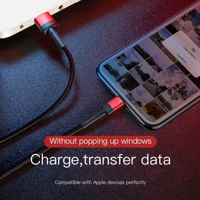 Picture of Baseus Durable Fast Charging USB to Lightning Cable – Nylon Braided Data Cable for iPhone/iPad (1Meter)