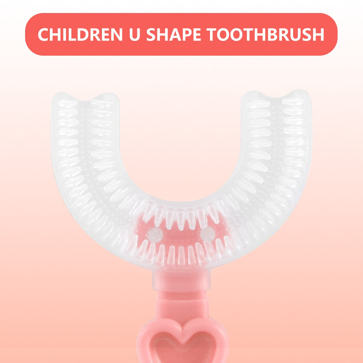 Picture of Children Toothbrush U-Shape Baby Toothbrush With Handle Silicone Oral Care Cleaning Brush For Kids Supplies