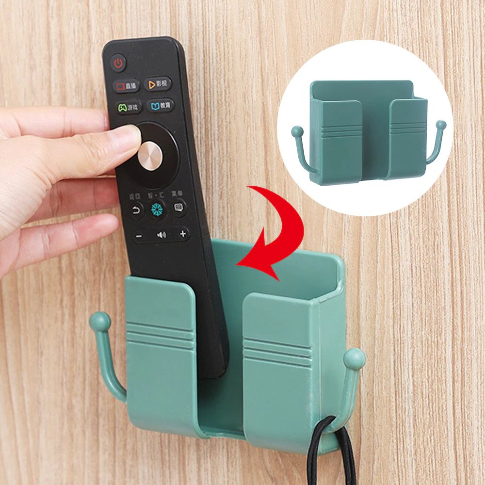Picture of 1PCS Wall Mounted Organizer Box Punch Free TV Remote Control Storage Mounted Phone Plug Wall Holder