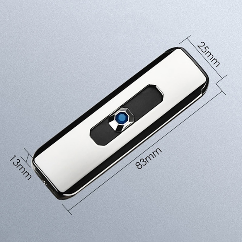 Picture of Portable Electronic Lighter USB Rechargeable Windproof Smoking Accessories Tools Multicolor Lighters Ultra-thin Men's Gifts