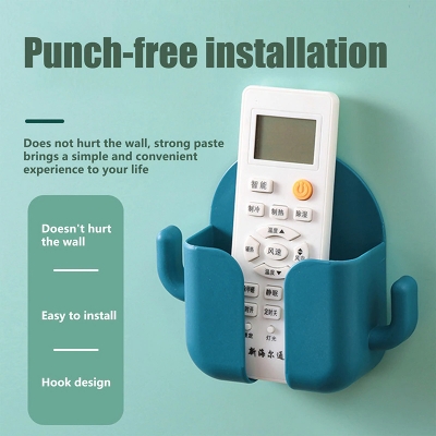 Picture of Multi-function Wall Mounted Organizer Holder, Storage Box, Remote Control, Mobile Phone Plug, Home Charging Shelf