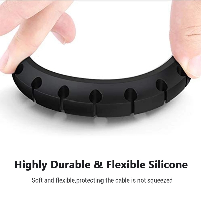 Picture of 5 hole Cable Organizer Silicone USB Cable Winder Desktop Tidy Management Clips Cable Holder for Mouse Headphone Wire Organizer
