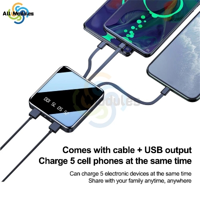 Picture of Portable Charger Fast Charging Mini Power Bank Charger With Cable Power banks Led Flashlight Power Display