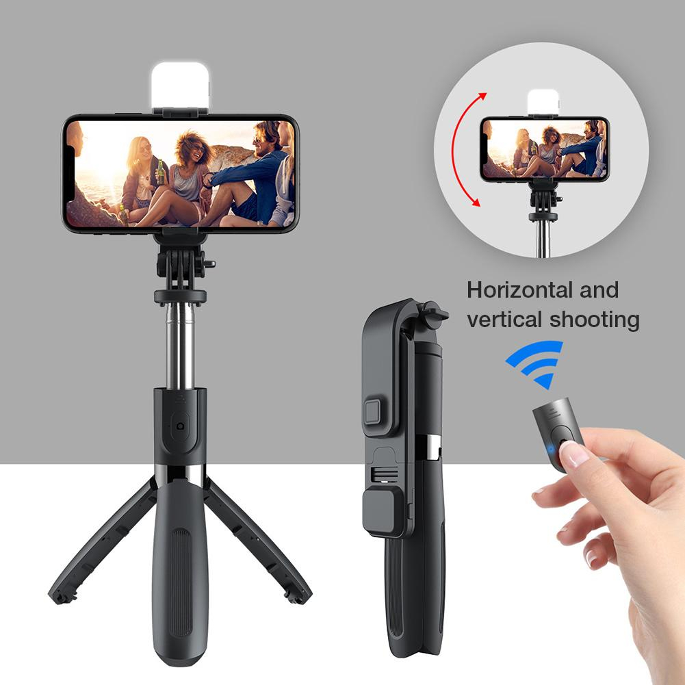 Picture of Q07 Bluetooth-Compatible Selfie Stick With Tripod Plastic Mobile Phone Holder Handle Retractable Portable Multifunctional Tripod- D shop