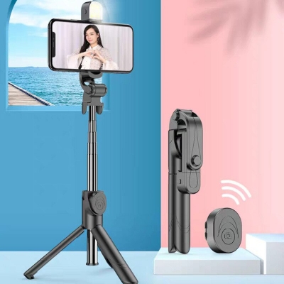 Picture of Q07 Bluetooth-Compatible Selfie Stick With Tripod Plastic Mobile Phone Holder Handle Retractable Portable Multifunctional Tripod- D shop