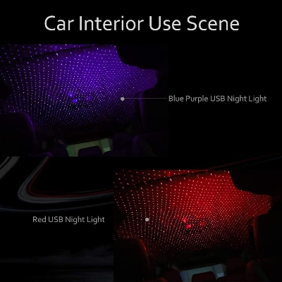Picture of 1pcs LED Car Dome Light Galaxy Projector Night Light Adjustable USB Decoration Light Car Interior Light Starry Sky Night Light - Table Lamp