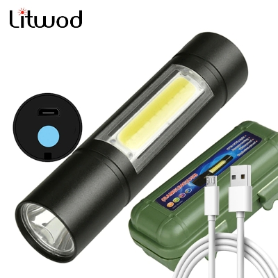 Picture of Geepas Gp-007 Rechargeable Led Flashlight Torch Lamp - Charger Light