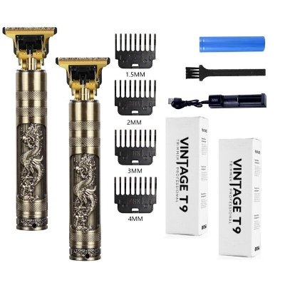 Picture of T9 Electric Hair Clipper Trimmer Hairdresser Aluminum Alloy Oil Shaving Head Electric Pusher Carving USB Hair Cutting Machine - Trimmer